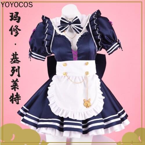 YOYOCOS FGO Mash Kyrielight Maid Cosplay Costumes Fate Grand Order Cosplay Outfit Sexy Lolita Dress Cute Apron Dress Uniform