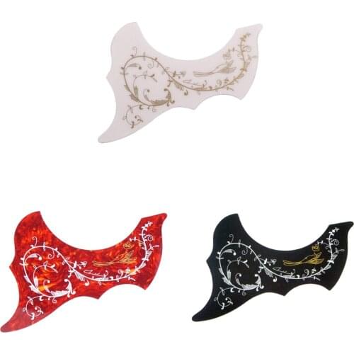 Acoustic Guitar Pickguard Anti-Scratch Guard Plate Perfect Replacement, Self Adhesive Bird Shape Pick Guards