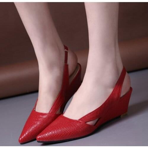 Big Size 11 12 13 wedges shoes for women sandals women shoes woman ladies summer Sharp shallow sloping heel strap sandals