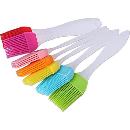 1pcs Eco-friendly Silicone Liquid Oil Cake Brush Tools Butter Bread Pastry Brush Baking BBQ Barbeque Tool Vinegar Cooking Tool