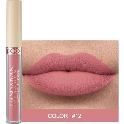 1Pc Sexy Pink Lip Gloss 12Color Nude Matte Liquid Lipstick Mate Waterproof Long Lasting Moisturizing Lipgloss Lip Makeup Cosmeti