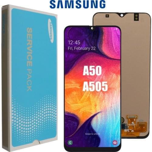 10pcs/lot 6.4" New Super OLED For Samsung galaxy A50 2019 A505F/DS A505F A505FD A505A Touch Screen Digitizer Assembly with frame