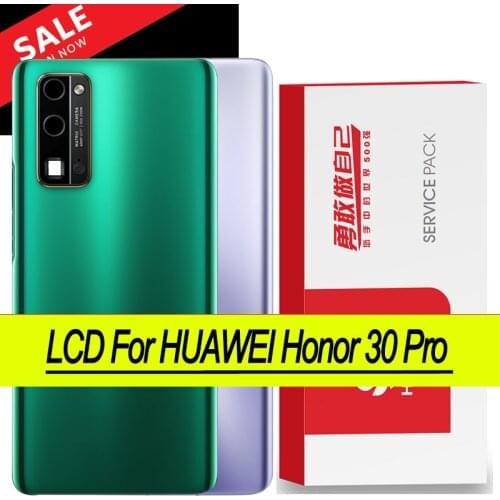 100% Original for Huawei Honor 30 Pro Back Battery Cover Rear Glass Door Panel Case Battery Cover with Camera Lens