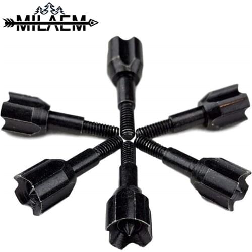 12/24pc Archery Hammer Arrowheads 125Gr Carbon Steel Arrow Tips Carbon Fiberglass Arrow DIY Outdoor Shooting Hunting Accessories