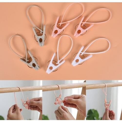 12pcs/set Windproof Clothespins Plastic Laundry Clip Portable Bra Socks Hanger hook quilt clothing clip Hanging Rope Clothes Peg
