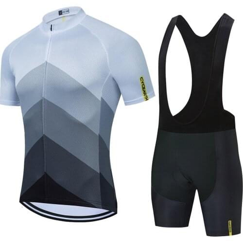 2021 Cycling Set CYCEARTH Triathlon Jersey Summer Short Sleeve Maillot bib shorts Bicycle Clothes Sportwear Shirt Clothing Suit