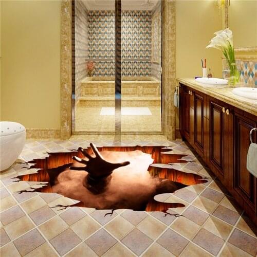 Halloween 3D View Scary Ghost Hand Web Wall Sticker Floor Mural Removable Halloween Home Party Background Decoration