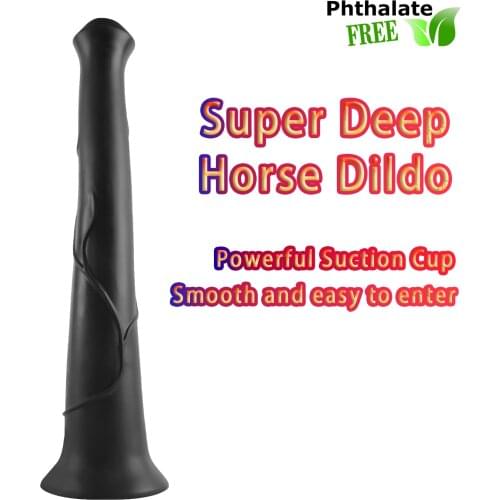 43x7.6cm Black Big Horse Dildo Realistic Sex Toys Stimulate Massage Vaginal Masturbation Suction Cup Large Dildo Penis for Women