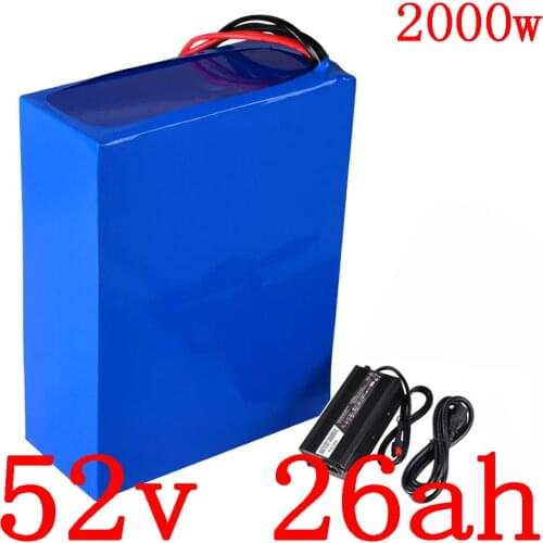 52V 20AH Lithium battery 52V 8AH 10AH 12AH 13AH 15AH 16AH 18AH 20AH 22AH 25AH Electric Bike Battery for 48V 1000W 2000W motor