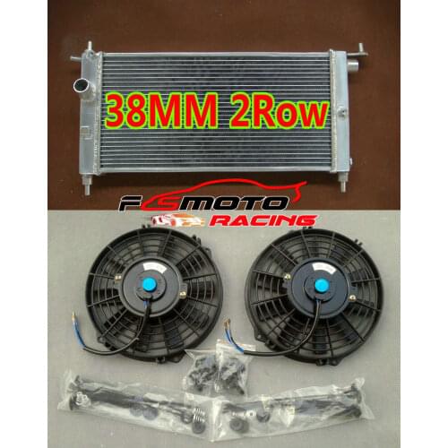 Aluminum Radiator + Fans For Opel Vauxhall Corsa Uprated GSi Turbo C20XE C20LET 2.0L Manual 1993-2000 94 95 97 98 99 96 MT