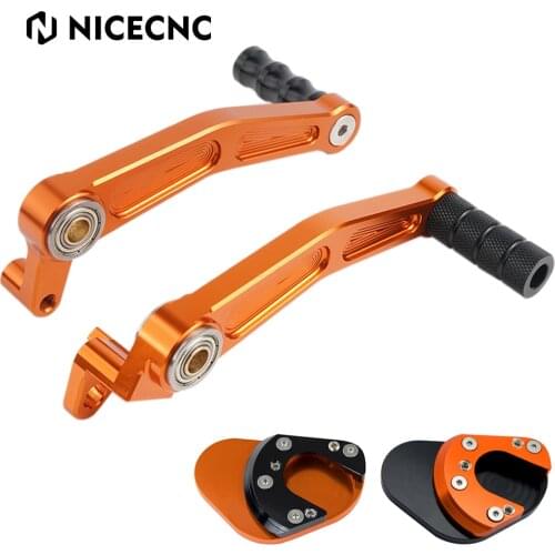 Kickstand Holder Extentor Enlarge Side Stand Pad Brake Gear Shift Pedal Levers Foot Peg For KTM 125 200 390 Duke RC 125 250 300
