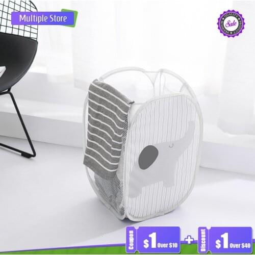 Household Foldable Cartoon Laundry Basket Box Collapsible Bags Dirty Clothes Hamper Bag Large Capacity Storage Organizer Wash