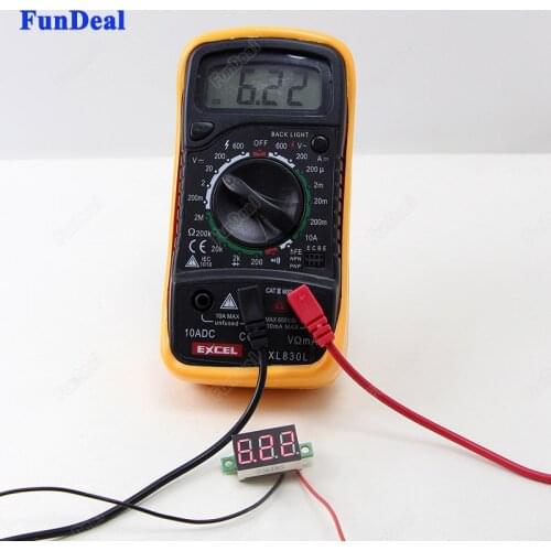 New Mini Handheld Multimeters Counts Measurement AC DC OHM Volt Tester LCD Digital Current Tester Blue Backnight Without Battery