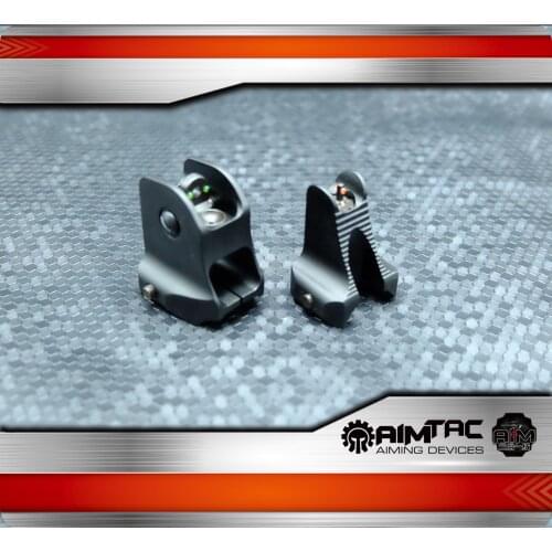 DD Tactical Front & Rear Iron Sights Airsoft AR15 Riflescope sight