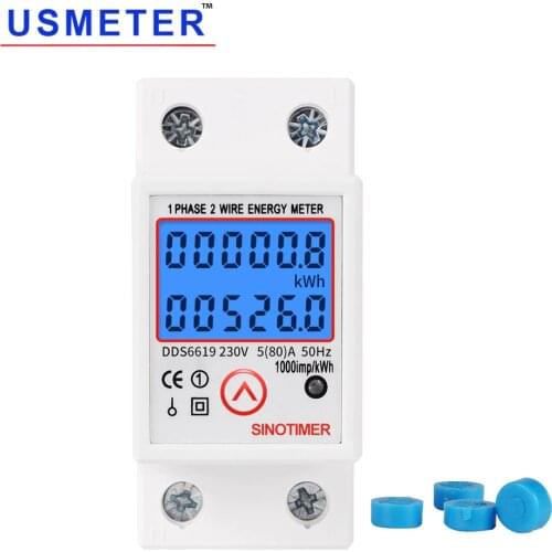 DDS6619L with Backlight DIN Rail kwh Meter Energy Saving Wattmeter Electric Power Consumption Meter Multifunctional Electricity