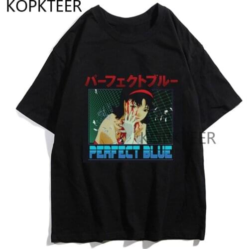 Perfect Blue Junji Ito Anime T-shirts Japanese Style Vintage Harajuku Ulzzang Summer Men Women Short Sleeve Hip Hop T Shirts
