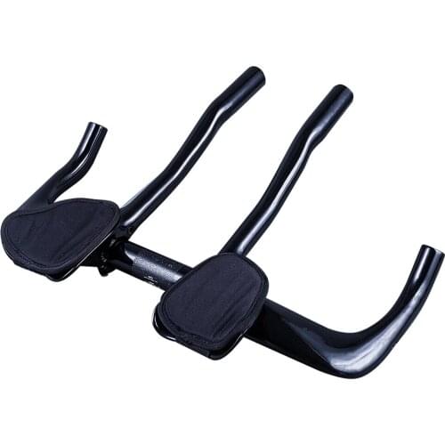 Carbon Fibre Bicycle TT Handlebar Bar Ends Bike Rest Put Bar Cycling Road Triathlon Aero Bars Carbon UD Glossy Black
