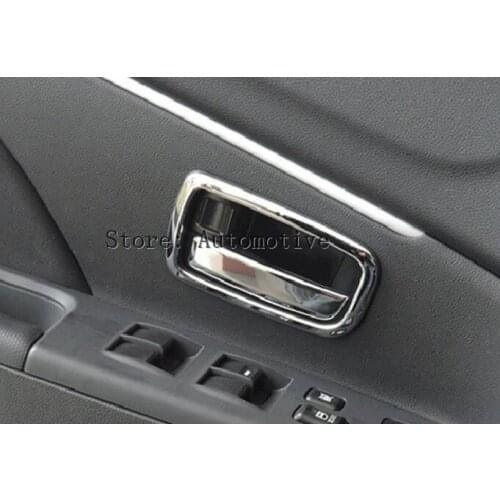 For Mitsubishi ASX Outlander Sport RVR 2011 2012 2013 2014 2015 Chrome Interior Inner Door Handle Bowl Cover Trim Frame Molding