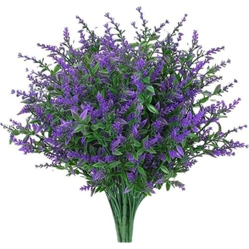 Artificial Flower Plastic Lavender Fake Plant Wedding Home Garden Decoration Bridal Bouquet Photography Props Household Products