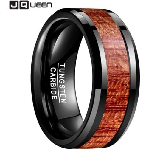 10MM Black Polished Inlaid Artichoke Plane Oblique Tungsten Carbide Ring Fashion Wedding Jewelry Best Gift
