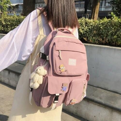 Girl Cute School Backpacks for Teens Female Large Capacity Backpack Students Korean Schoolbag 2020 New Women Bookbag Feminina