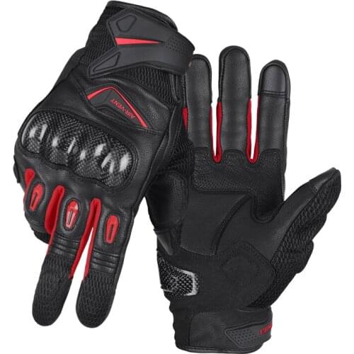 Motorcycle drop-resistant breathable riding carbon fiber touch screen gloves racing off-road gloves rider equipment gloves