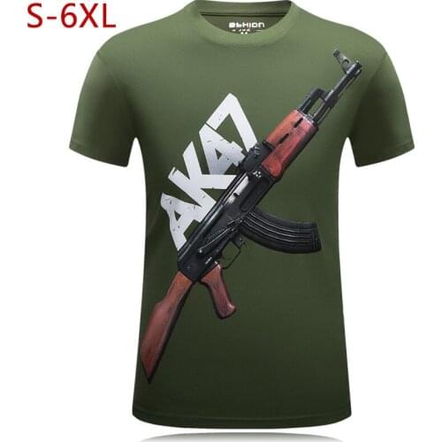 Big Size 6XL 2019 Mens T shirts Fashion Casual Mma Funny Army T shirt Men Brand Clothing Tee-shirt Homme Loose White Black Shirt