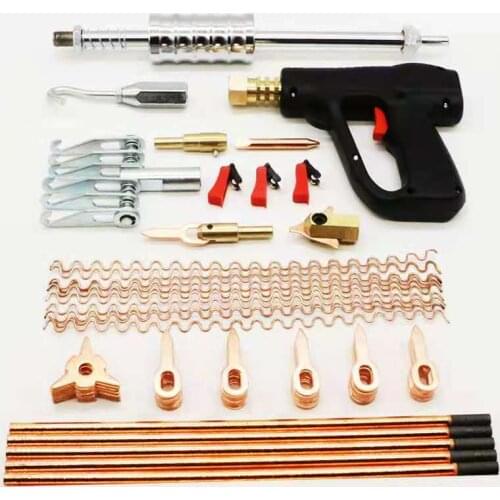 86pcs/set Car Body Dent Repair Puller Kit Dent Spot Repair Removal Device Stud Mini Welding Machine Pulling Hammer Tool Kit