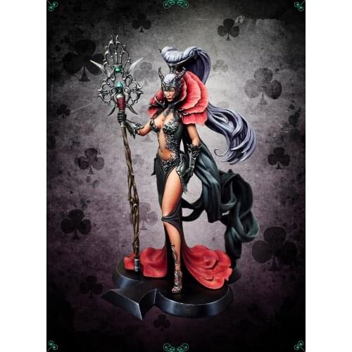 1/24 Resin Figure Model GK kits Queen of Clubs Flora Unassambled Unpainted kit