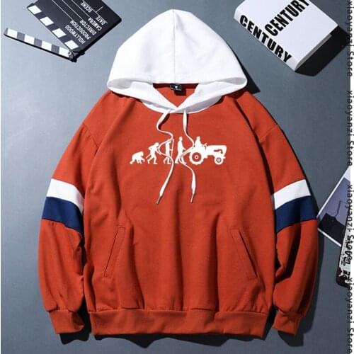 New 2020 Fashion Evolution Tractor hoodies Men sweatshirts Cotton Born To Farm patchwork Camiseta Farmer pullovers sports OT-801