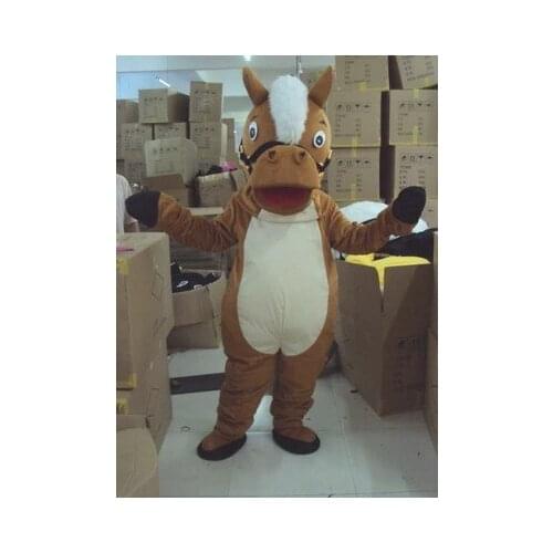 New Professional Horse Mascot Costume Unisex Adult Size Fancy Dress Cartoon Character Cosply Adult Size Carnival Costume
