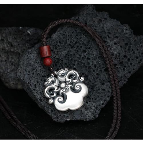 New Lucky Pixiu Necklace Mens Retro Domineering Fashion Personality Gathering Money Transfer Pendant Hanging Lanyard