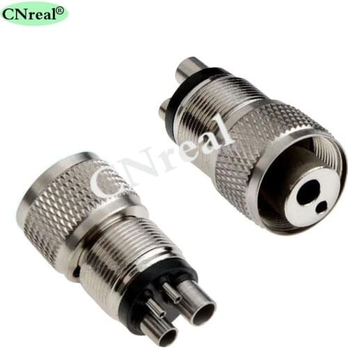 2 Pieces Dental Turbine Adapter Changer 4 to 2 Holes for High Speed Handpiece Dentist Equipment