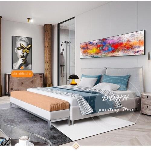 Large Abstract Different Colors Painting Modern Canvas Art Fashion Wall Pictures For Living Room Decorate Posters Prints