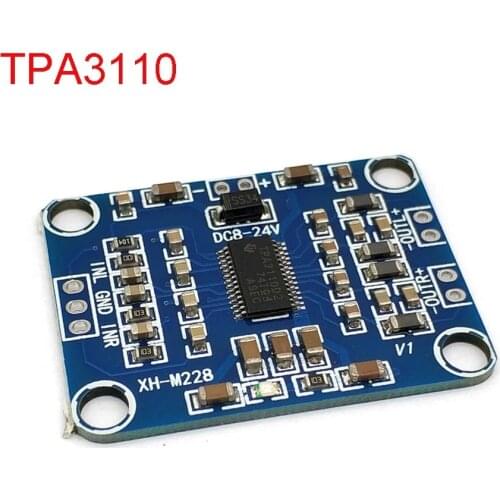 XH-M228 TPA3110 2X15W Digital Audio Stere Amplifier Board Module Mini Binaural AMP Controller 100dB DC 8-18V Max 3A