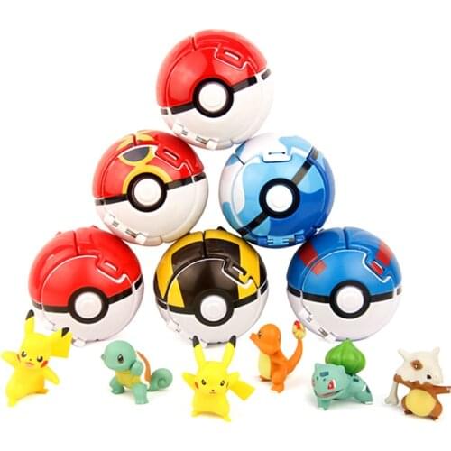Pokémon Pokeball Pocket Monster Elf Ball Figures Model Pocket Toy Action Figure Model 5-7 cm Collection Decoration Kids Toy Gift