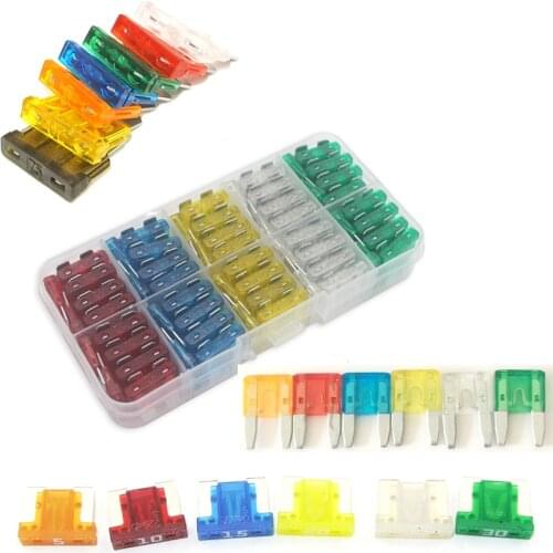 100PCS 900PCS Car Fuses 2A 3A 5A 7.5A 10A 15A 20A 25A 30A 40A Amp with Box Clip Assortment Auto Blade Type Fuse Set Truck