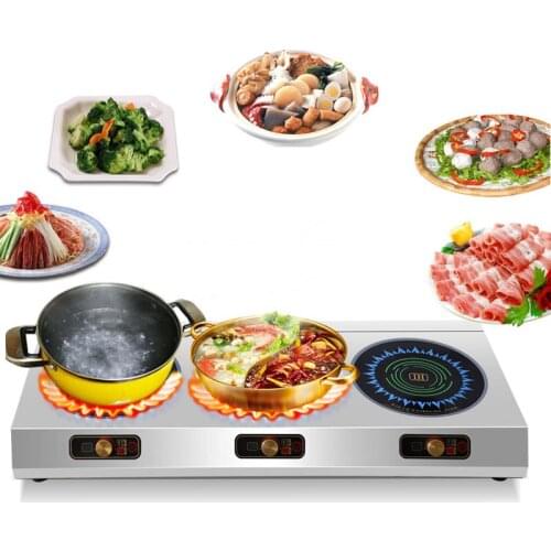 Commercial Induction Cooktops Electric Ceramic Stove Multi-head Three Induction Cookers Electromagnetic Oven 2500w*3
