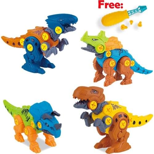 DIY Disassembly Assembly Dinosaur Toy Screw Nut Combination Assembling Dinosaur Model Educational Toy For Children Christmas