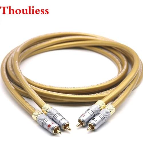 Thouliess Pair HIFI Cardas HEXLINK GOLDEN 5C Audio Cable Nakamichi RCA Interconnect Cable for Amplifier CD DVD player Speaker