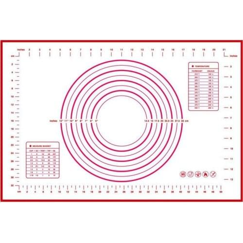 WSFS Hot 1pcs 40 x 60cm Silicone Pan Rolling Dough Pastry Pan Pad Dough kneading pad Non-stick pad
