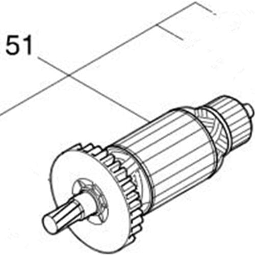 Armature 220-240V 513493-7 Rotor For M2401B