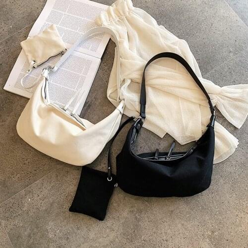 Womens Canvas Handbag Korean Version Of The Mini Student Bag Simple Small Messenger Bag Casual Ladies Hip Hop Shoulder Bag