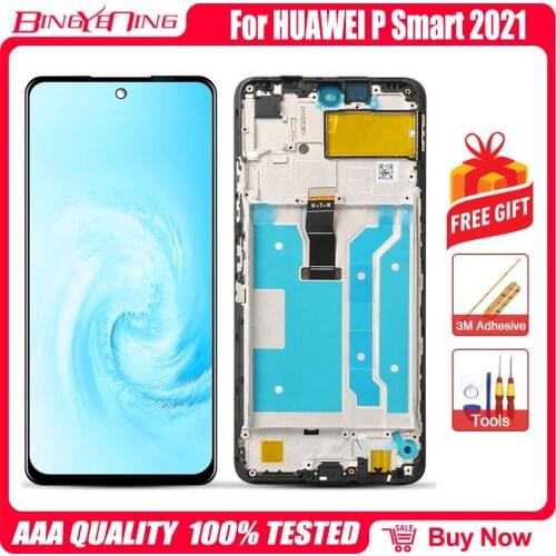 For Huawei P Smart 2021 LCD Display Screen Touch Digitizer Assembly For Huawei Y7A/Honor 10X Lite With Frame