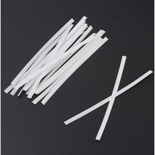 1000pcs White Plastic Nose Wire/bar For DIY MASK with Galvanized Iron Core Inside Mask Nasal Bridge Strips Cable Wire Tie
