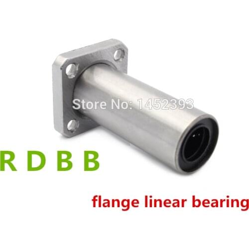 2pcs LMK12LUU 12mm bearing square flange long linear ball bearing for 12mm linear guide rail rod round shaft cnc bearing