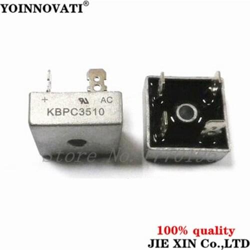 2pcs/lot KBPC3510 KBPC 3510 KBP 35A 1000V Metal Case Bridge Rectifier