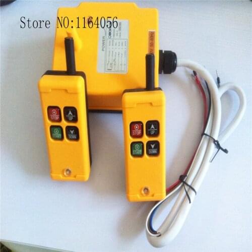 4 Buttons HS-4 1Speed 2 Transmitter Hoist Crane Truck Remote Control System 24V