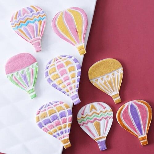 4pcs/set Hot Air Balloon Biscuits Fondant Cake Silicone Mold Candy Embossed Mould cake Decoration Molds Baking kitchen Tools