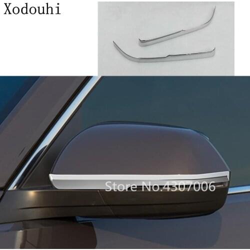 Car Back Rear View Rearview Side Mirror Cover Stick Trim Frame Lamp 2pcs For VW Volkswagen Teramont Atlas 2017 2018 2019 2020